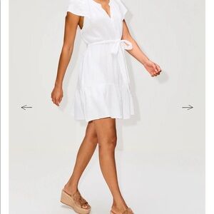 Xirena Gauze White Dress with belt